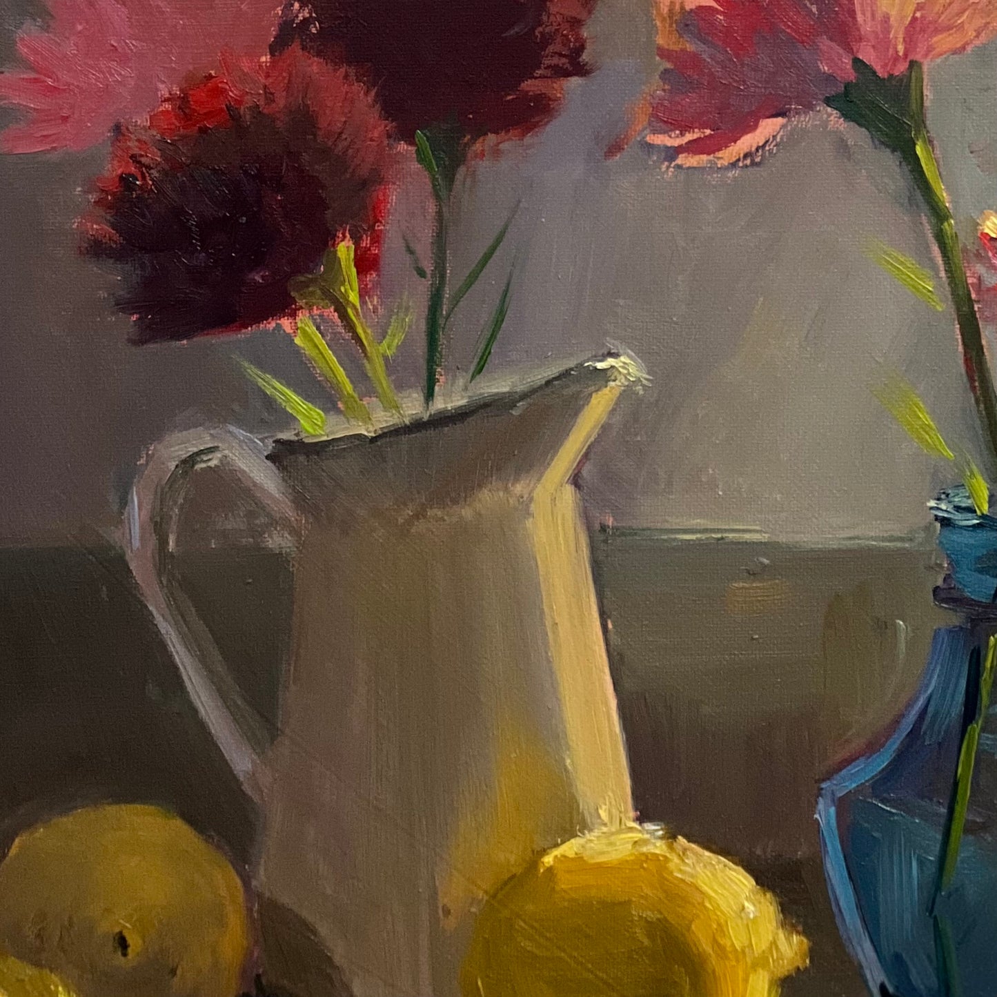 Backlit Lemons in the kitchen - Still Life Oil Painting