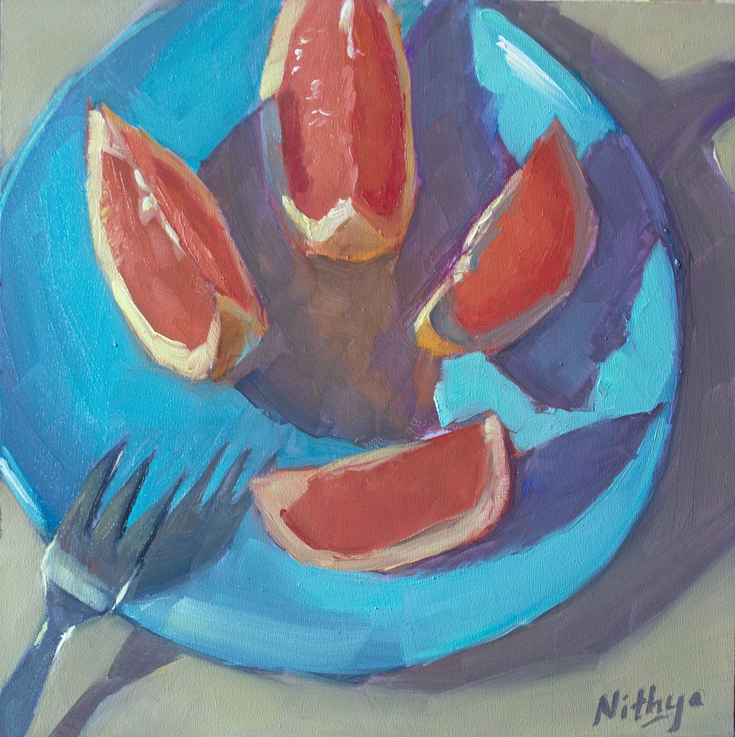 Small Oil Painting - Sunlit Slices