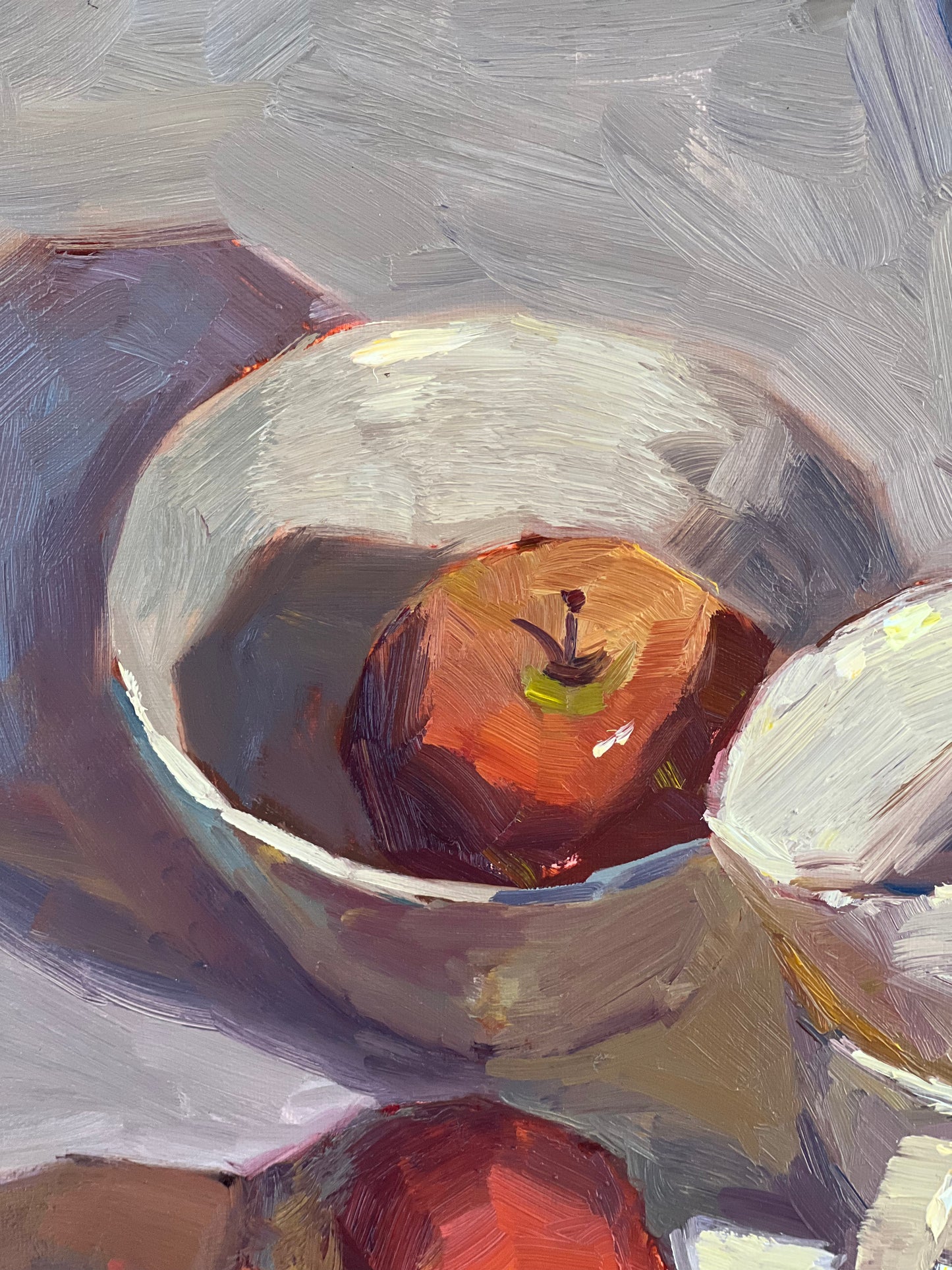 Still Life Oil Painting - Apples and Cup Series 1