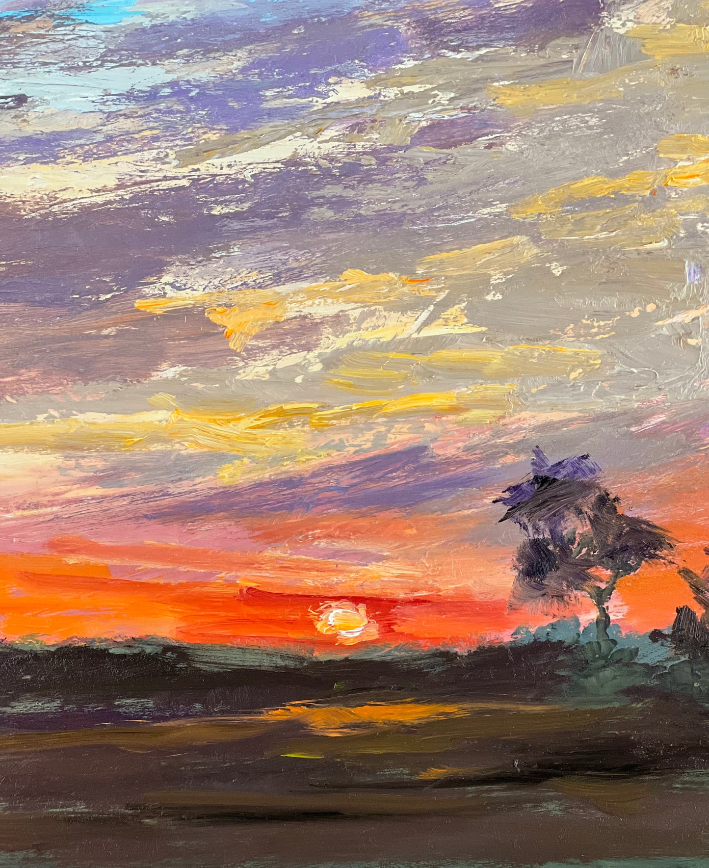 Oil Painting Skyscape - Sunrise Series 1