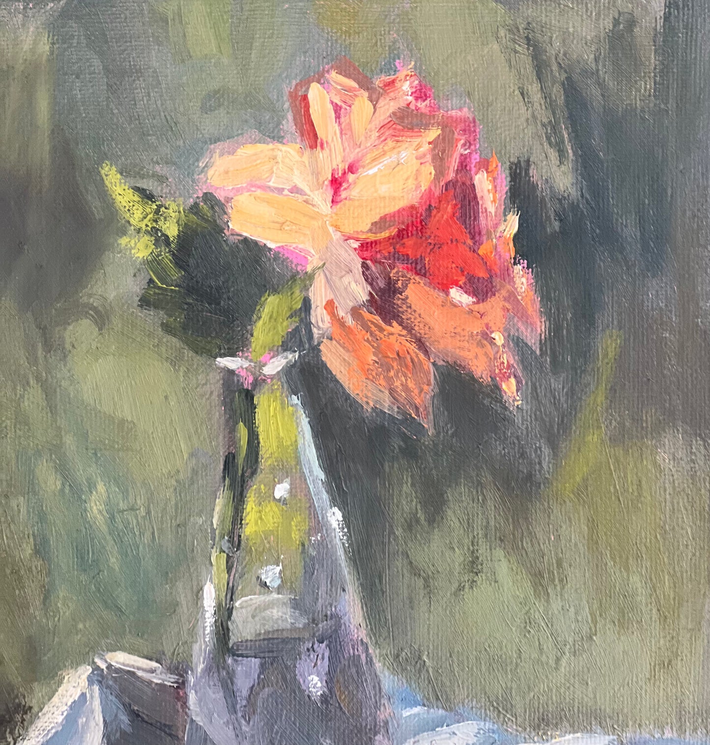 Oil Painting of Roses - Garden rose!