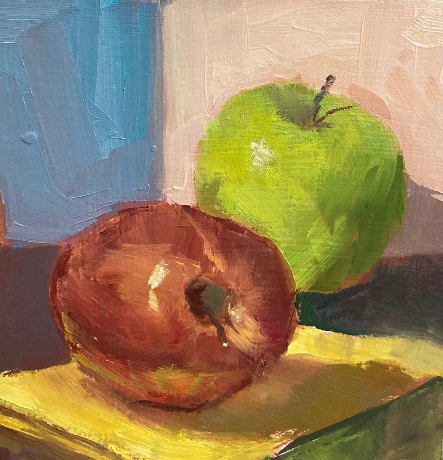 Apple Trio 2 - Small Original Oil Painting