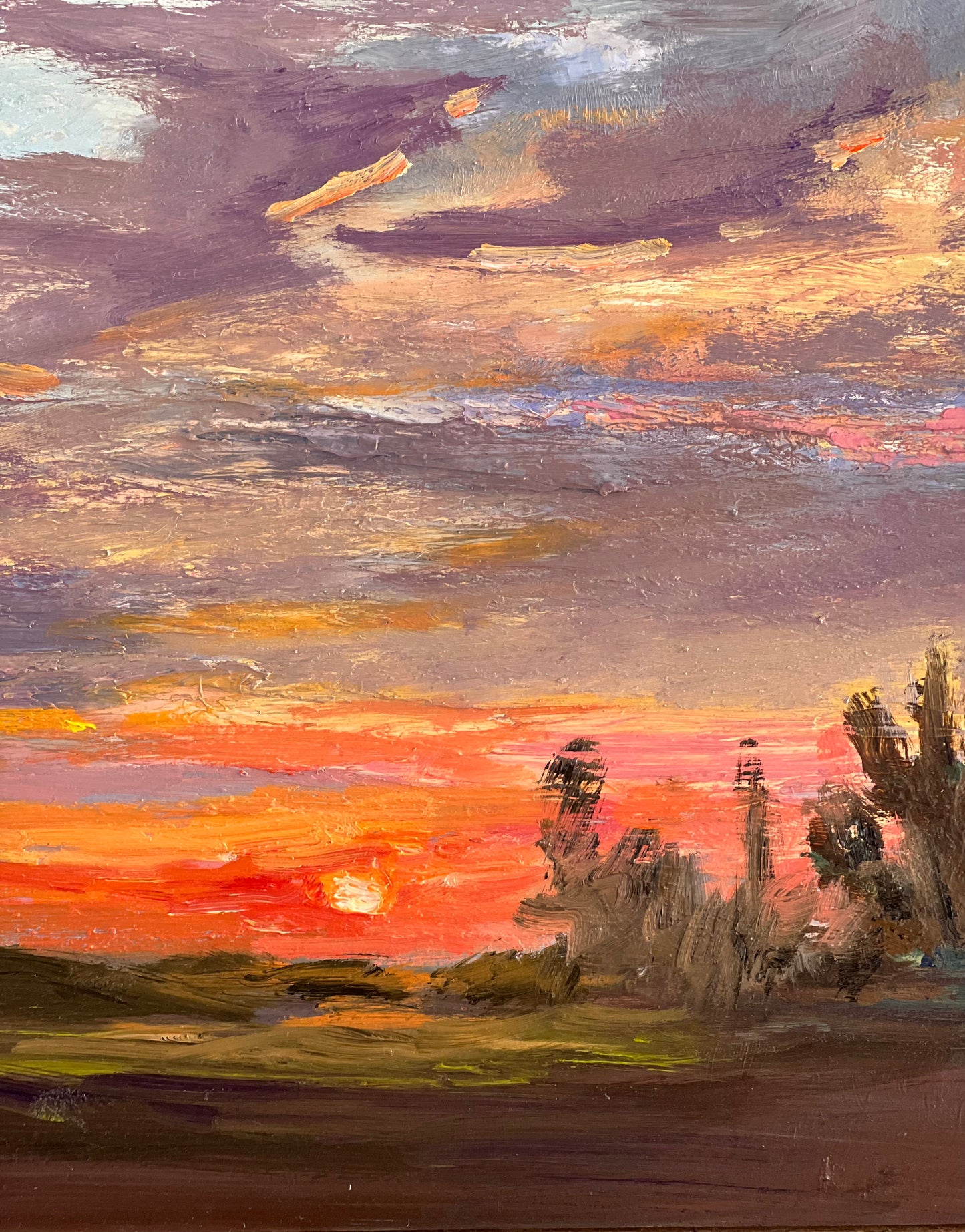 Oil Painting Skyscape - Sunrise Series 3