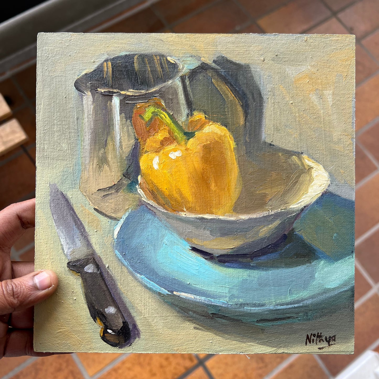 Glowing pepper in a bowl!