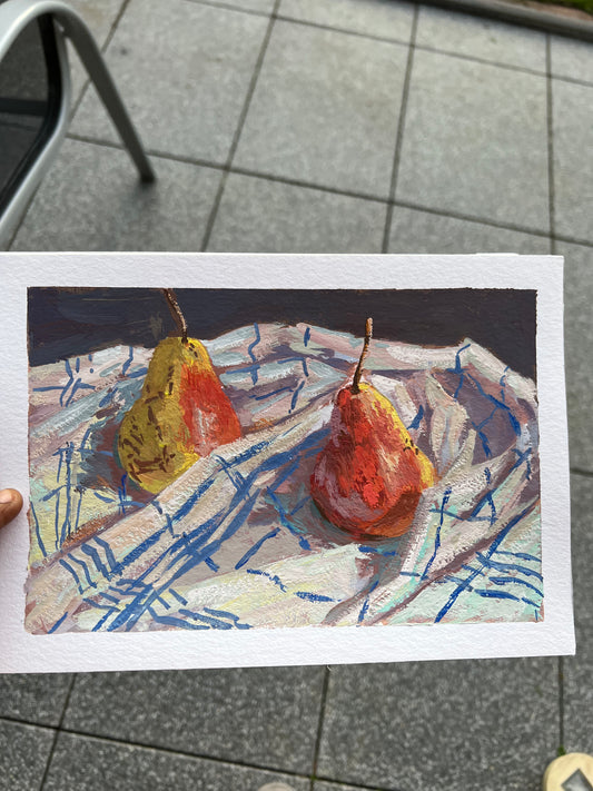 Pears in Gouache