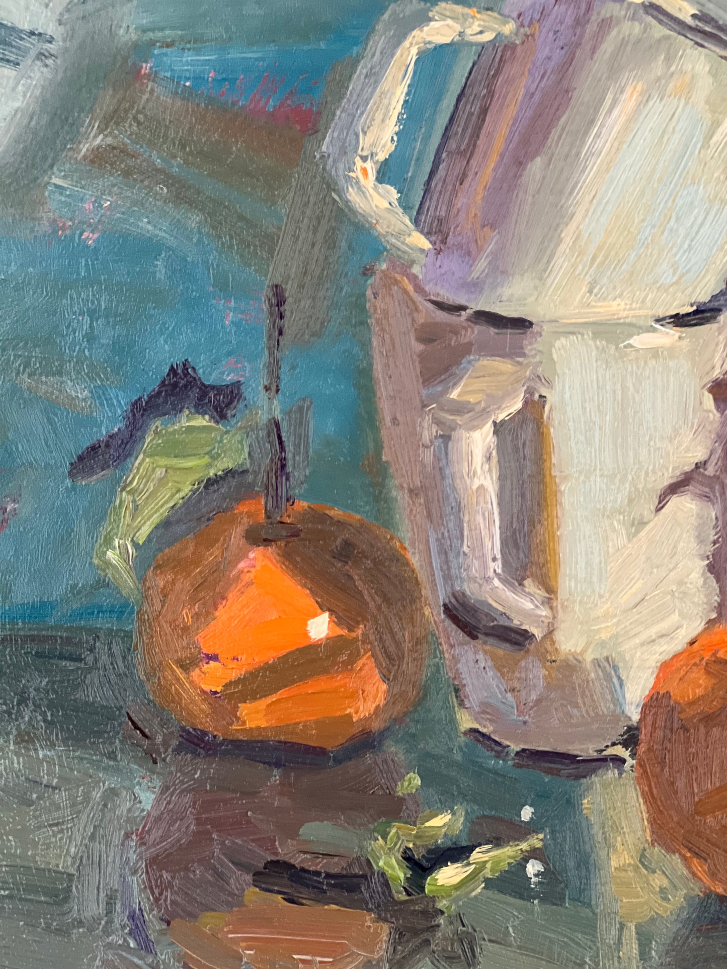 Oranges and Cups - Still Life Oil Painting