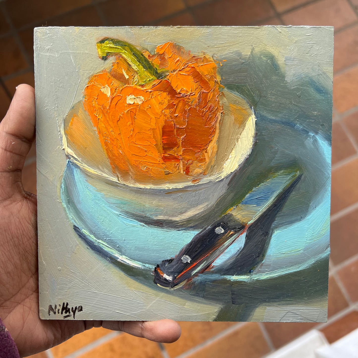 Small Painting - Pepper in a Bowl