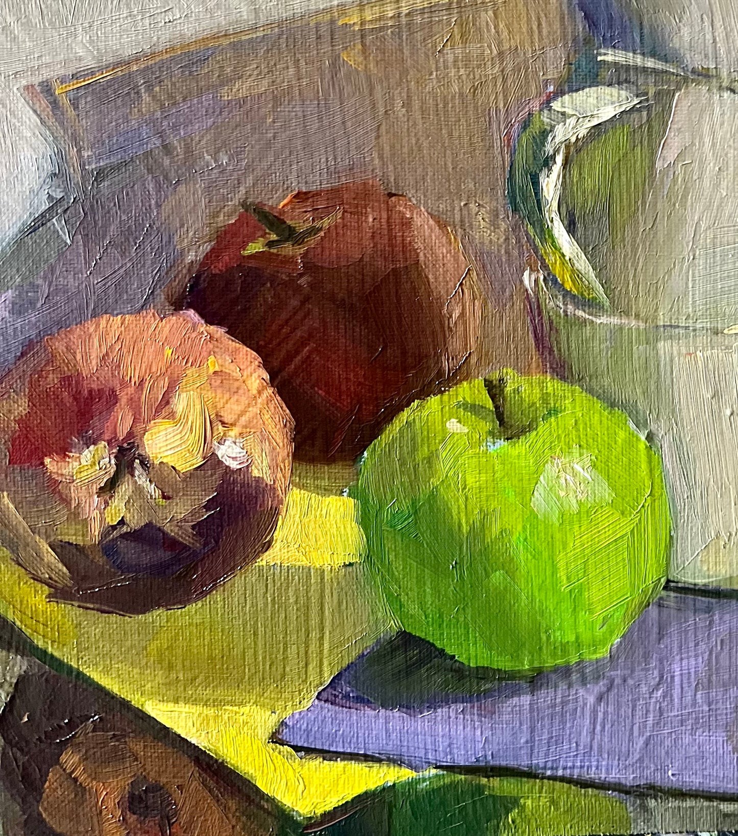 An Apple a Day Series - 20 - Small Original Oil Painting