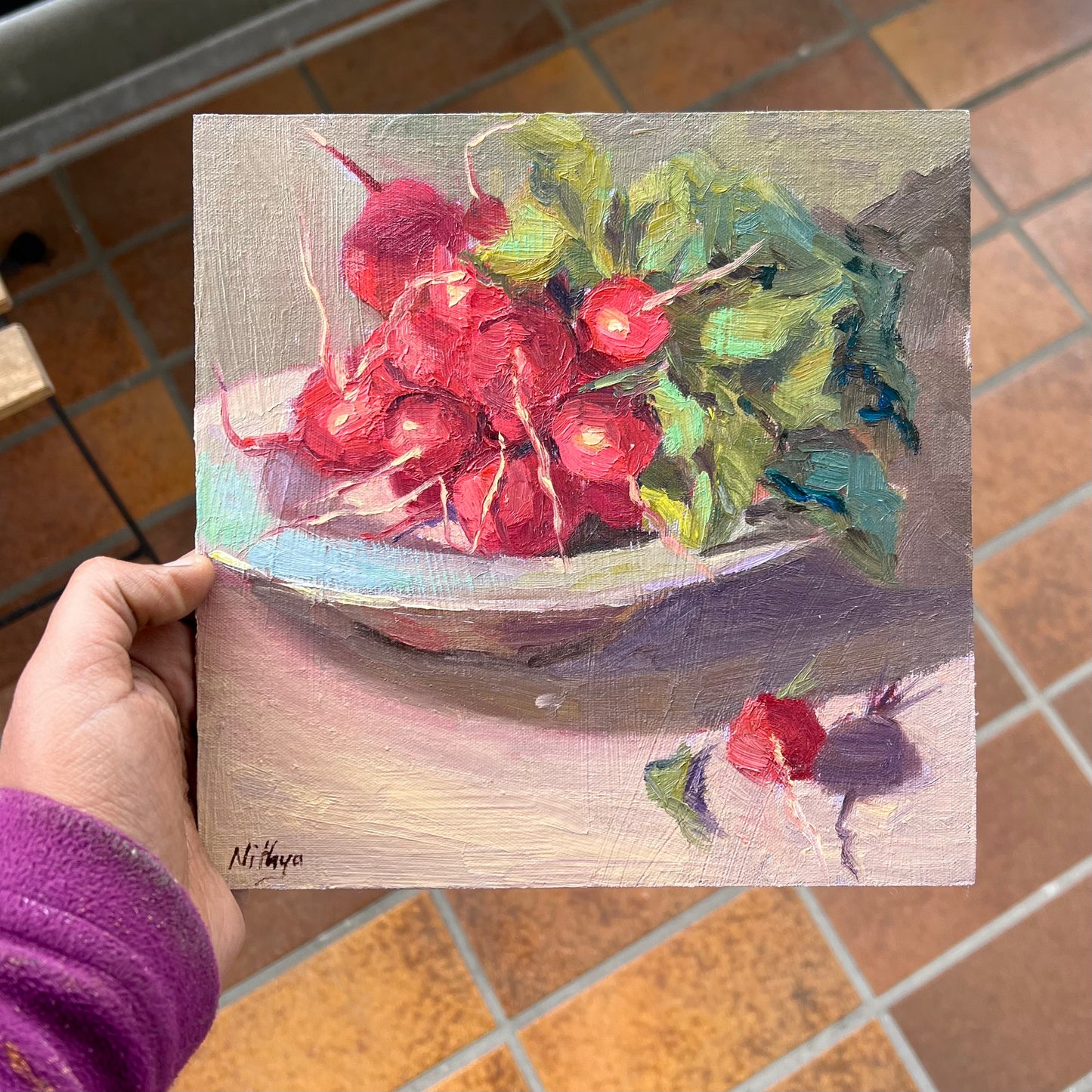 Bowl of Radishes - Original Oil Painting