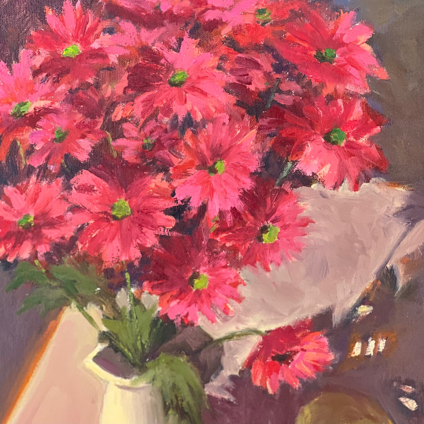 Sunlit Pinks and Lemons! - Large Still Life Oil Painting