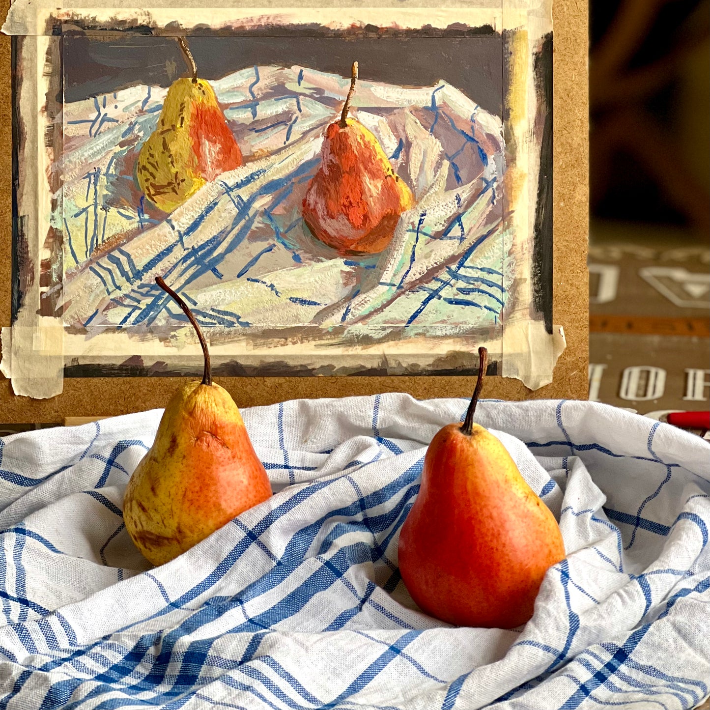 Pears in Gouache