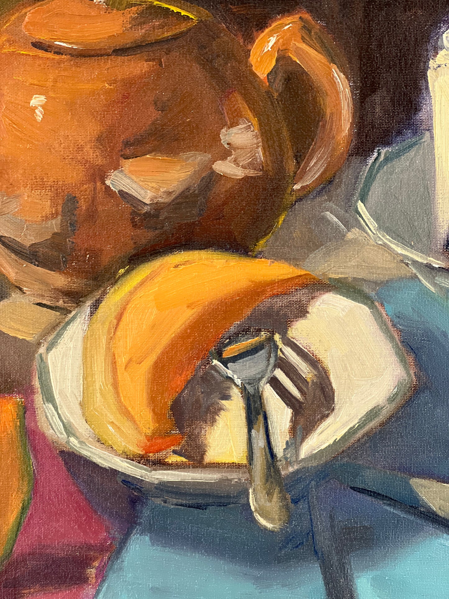 Large Still Life - Cantaloupes and Tea