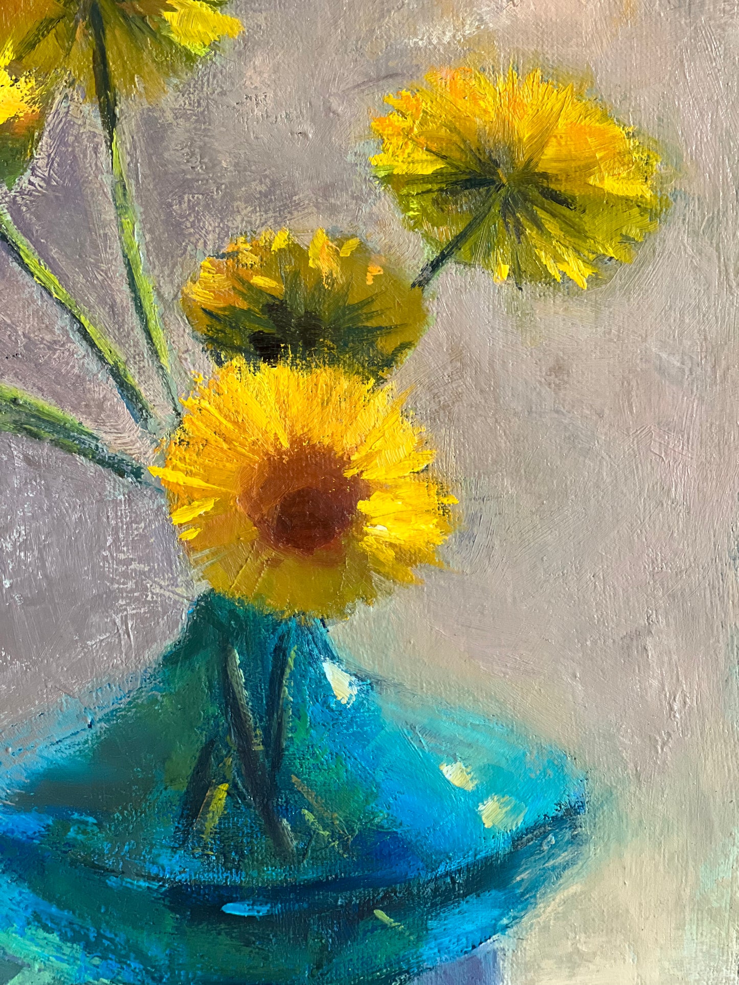 Dandelions under the sun