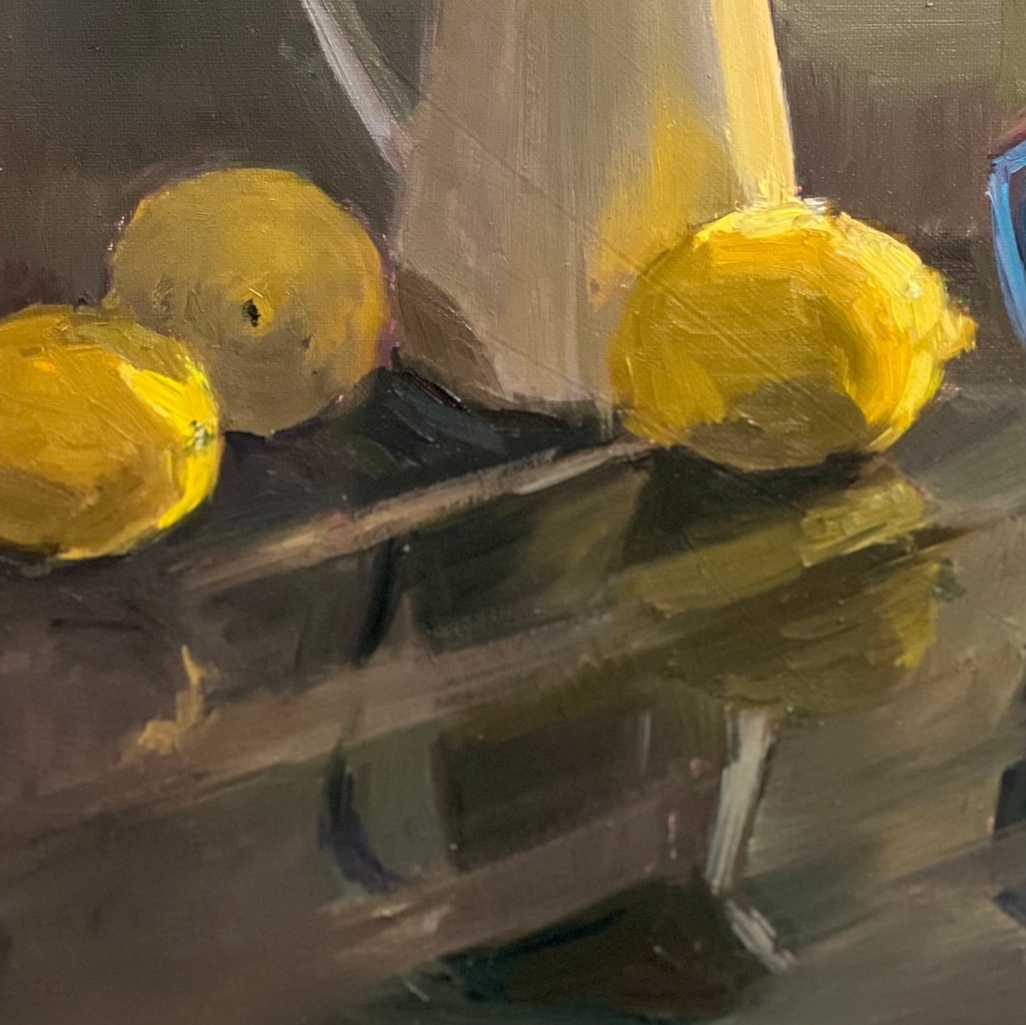 Backlit Lemons in the kitchen - Still Life Oil Painting