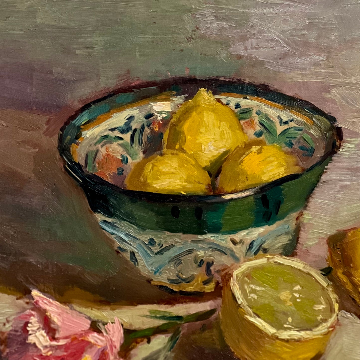 Bowl of Lemons in the studio