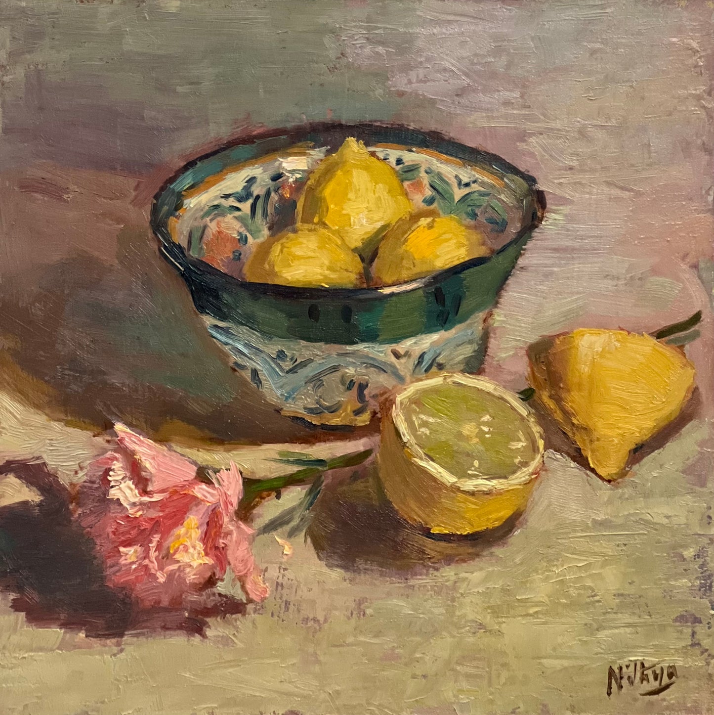 Bowl of Lemons in the studio