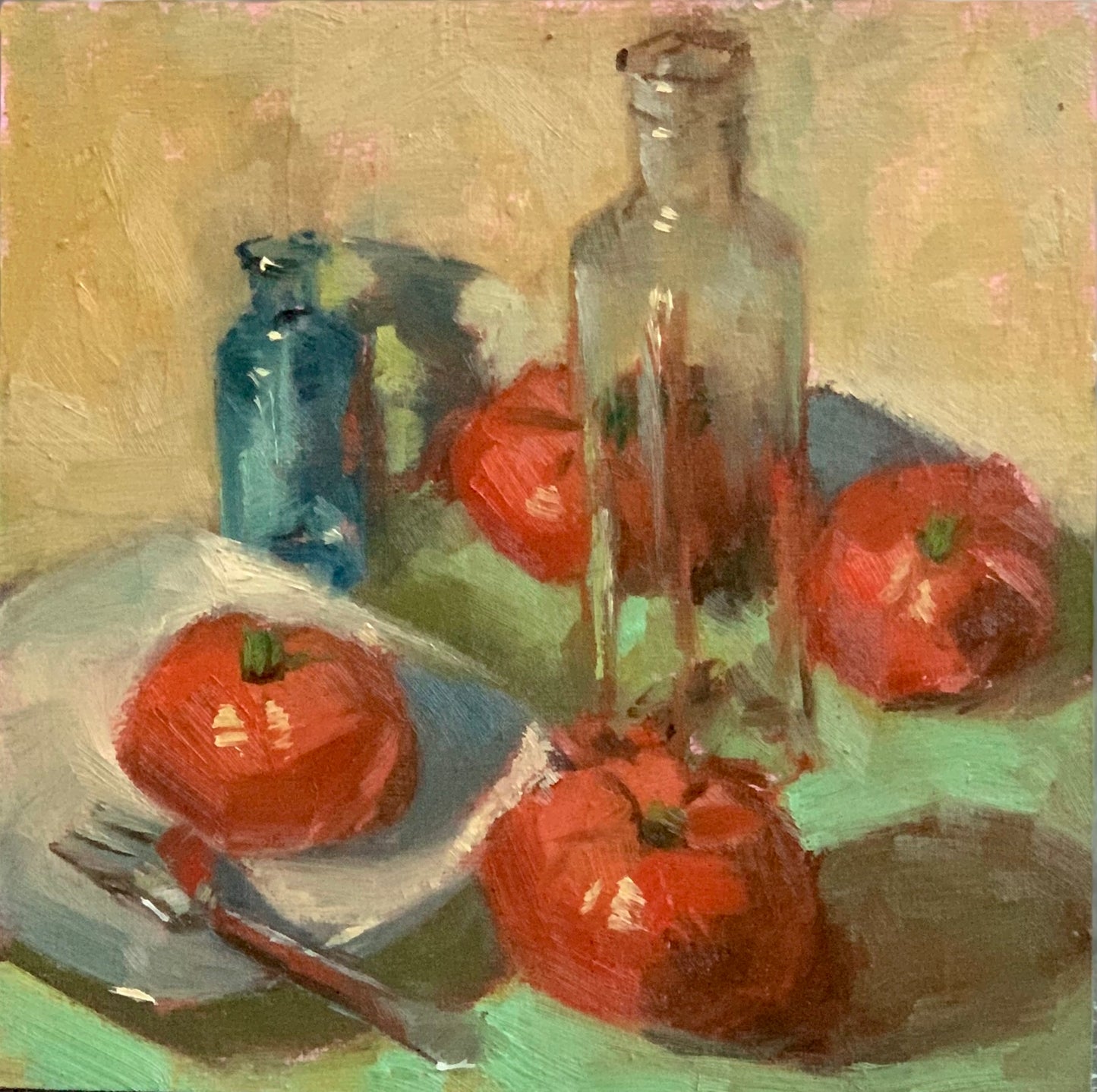 Original Oil Painting - Still Life with Tomatoes