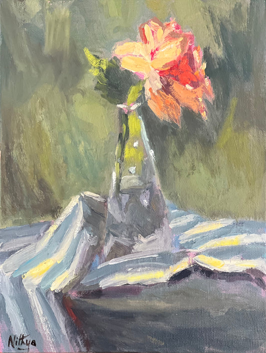 Oil Painting of Roses - Garden rose!