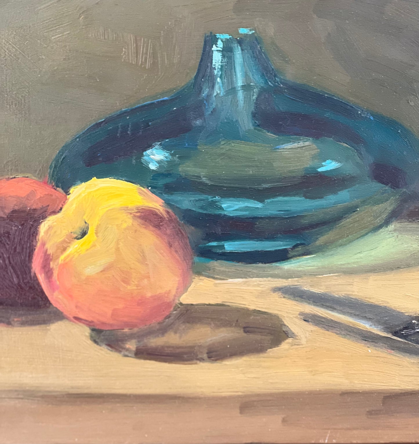 Still Life oil painting - Classical Still Life with Peaches