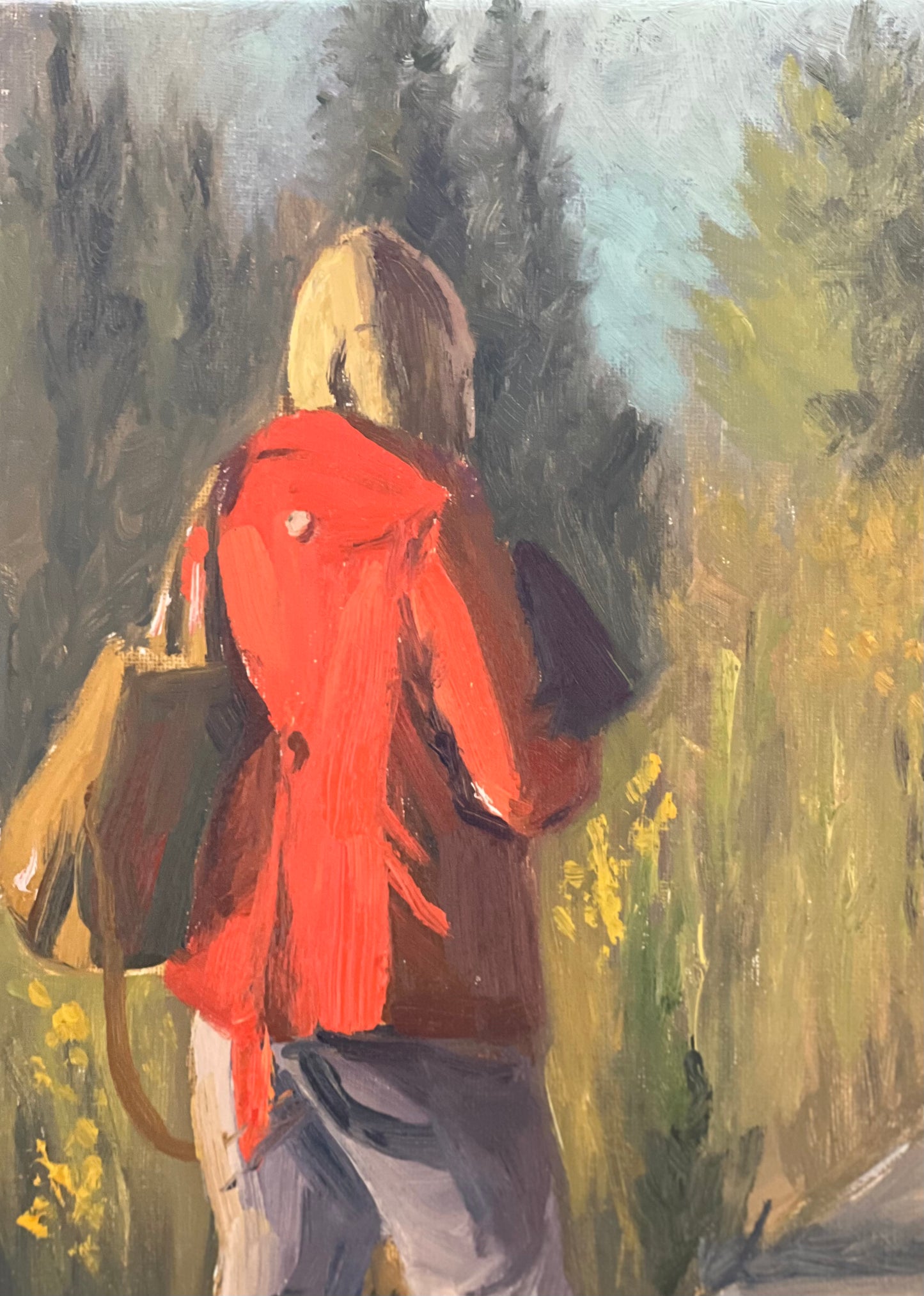 Figurative Oil painting - Morning commute!