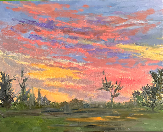 Oil Painting Skyscape - Sunrise Series 2