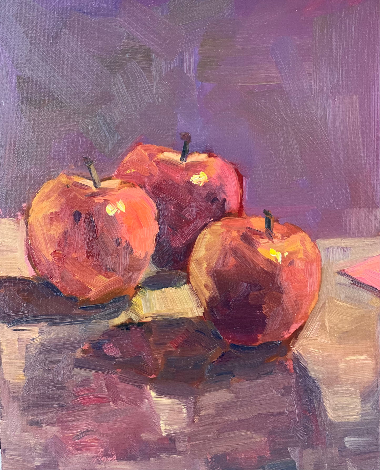 Still Life Oil Painting - Just some apples and reflections!