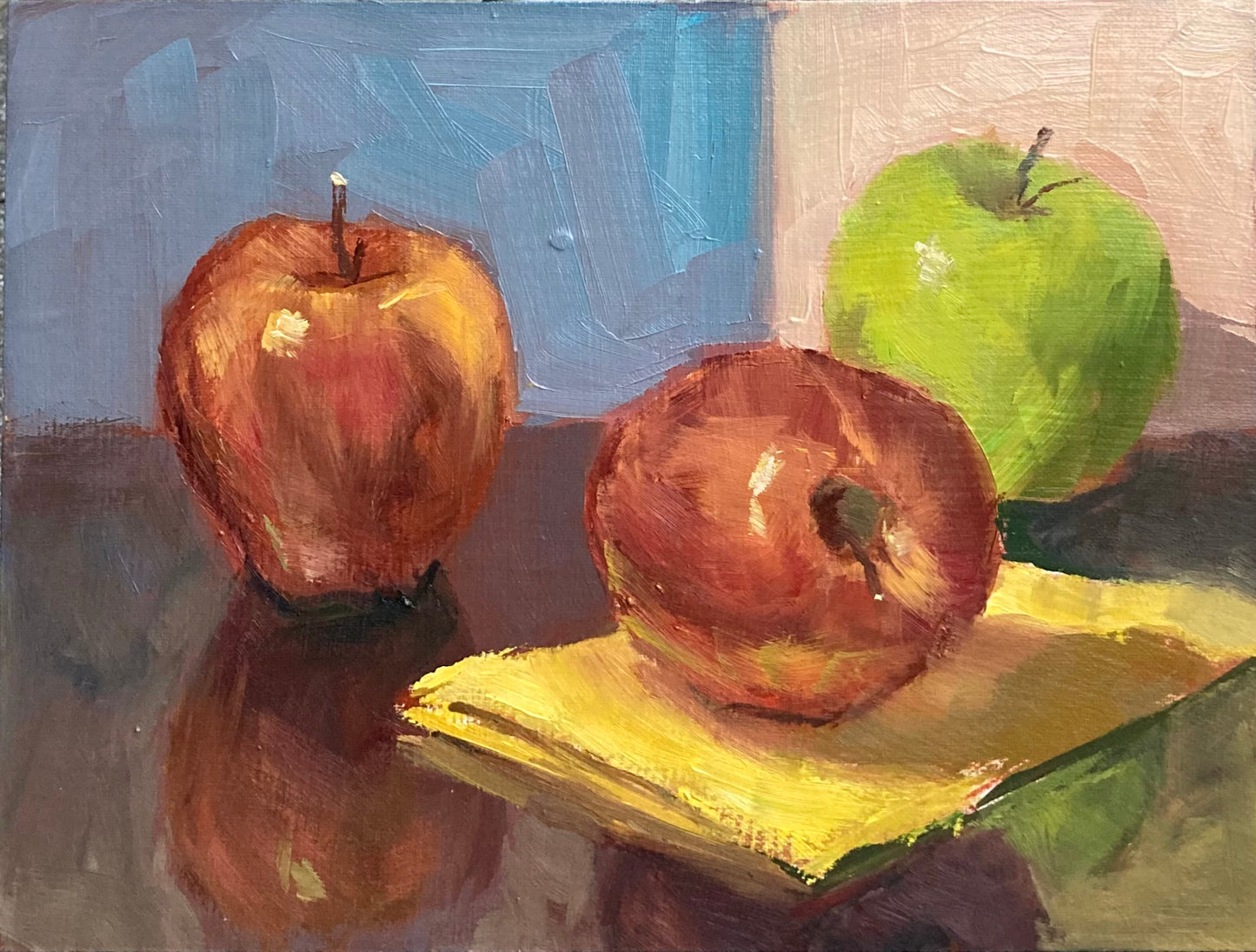 Apple Trio 2 - Small Original Oil Painting