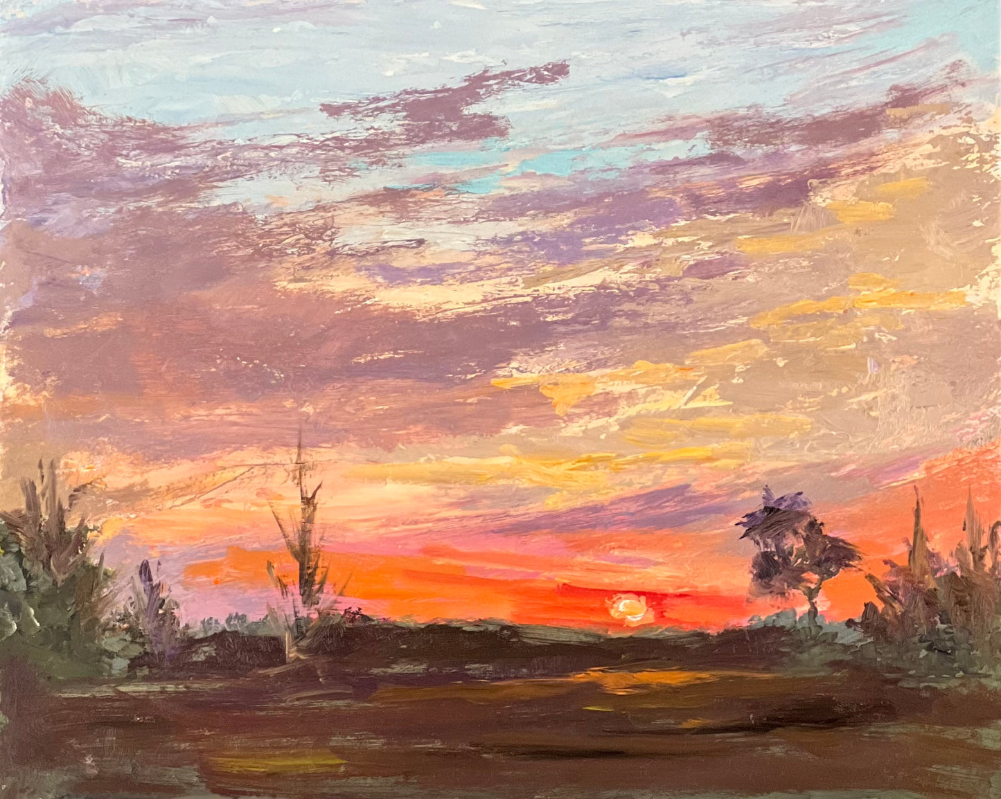 Oil Painting Skyscape - Sunrise Series 1