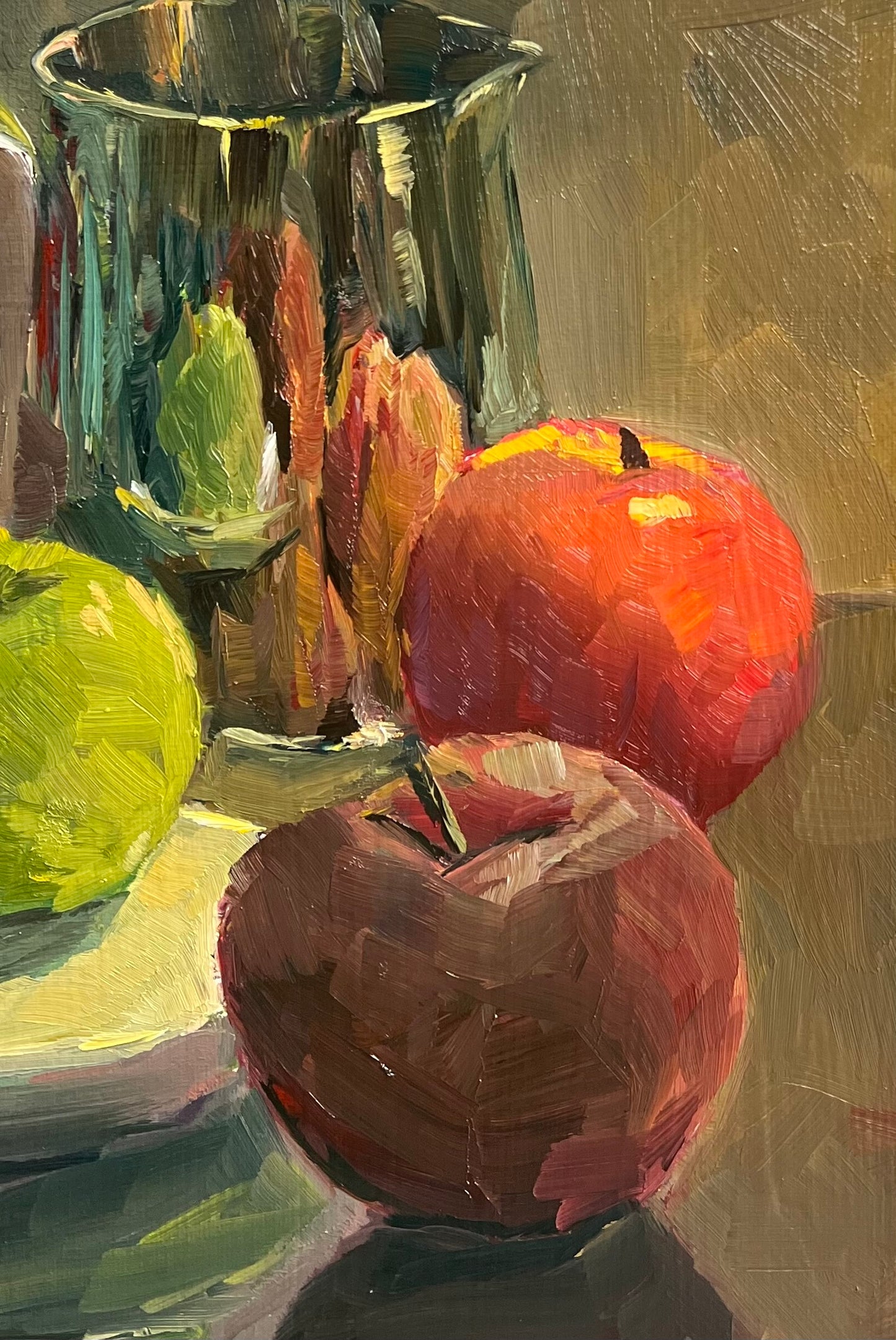 Apple Reflections - Small Original Oil Painting