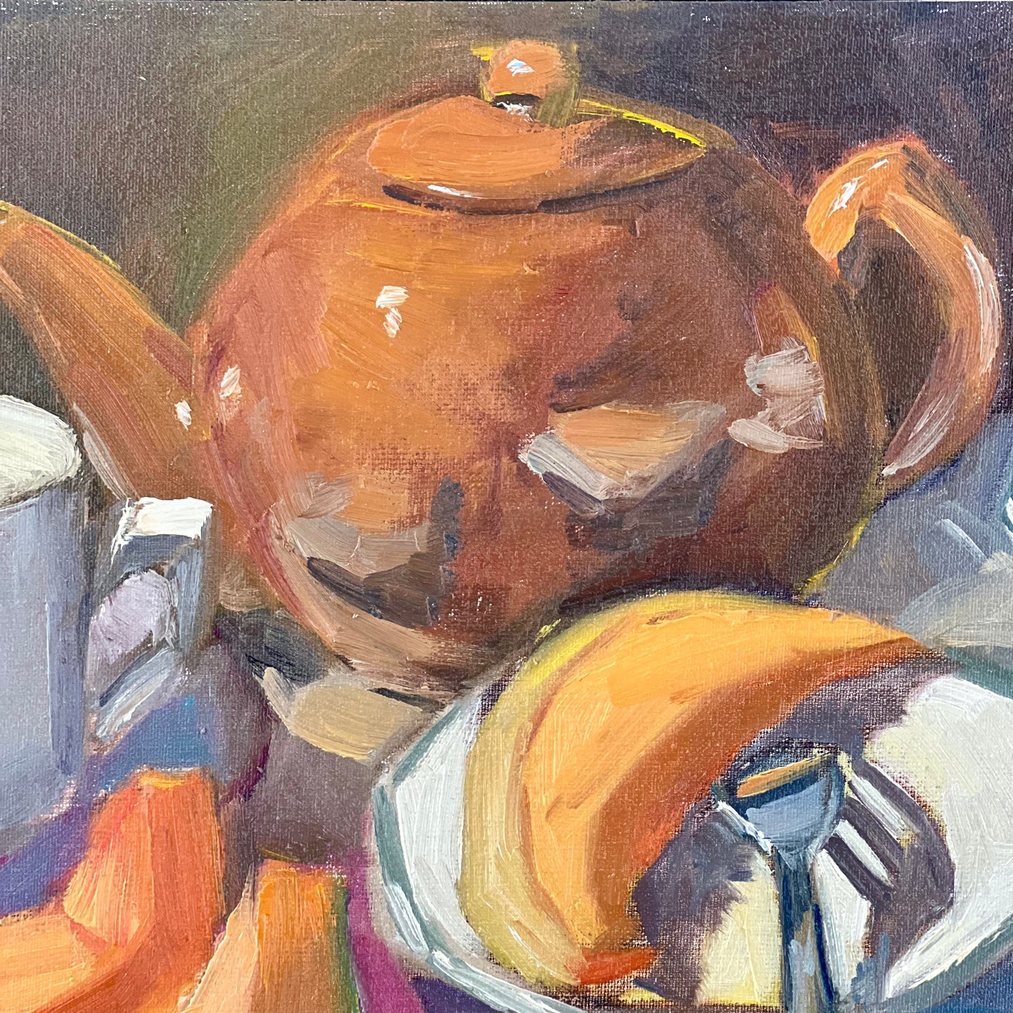 Large Still Life - Cantaloupes and Tea