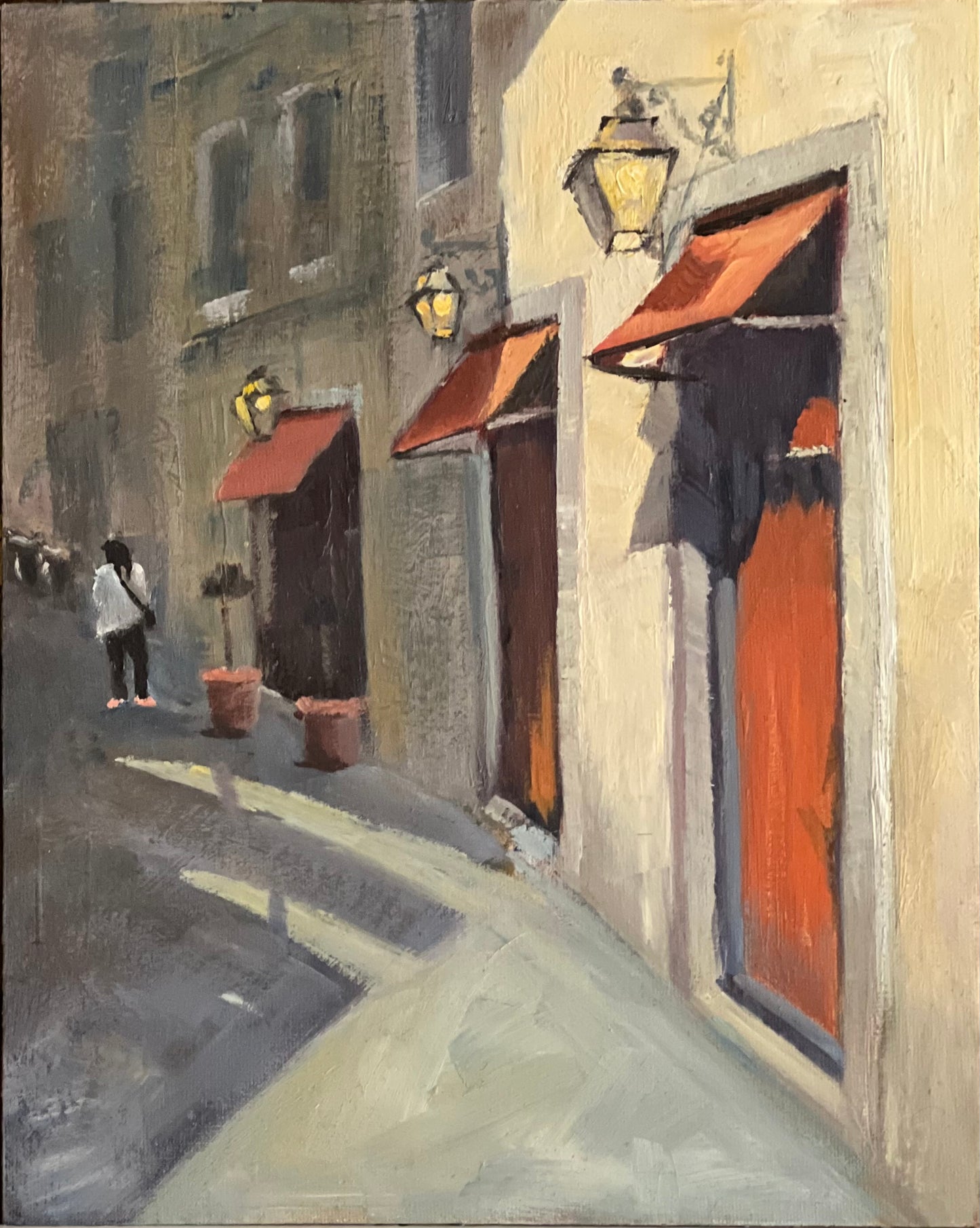 Oil Painting of Italy - Streetscape from Florence