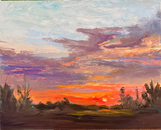 Oil Painting Skyscape - Sunrise Series 3