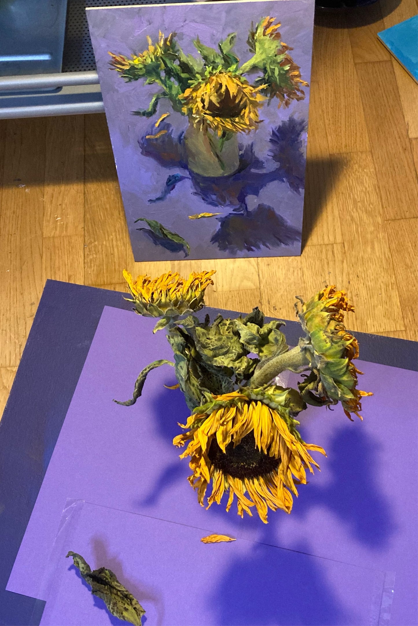 Sunflower Series 13 - Original Stilllife Painting, 8 by 12 inches