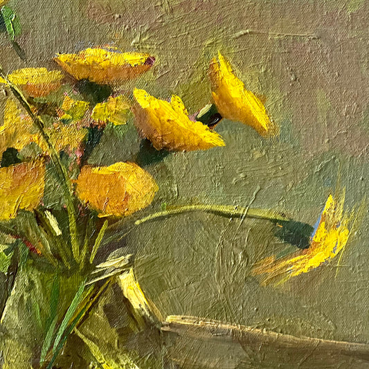 Dandelions by the window!