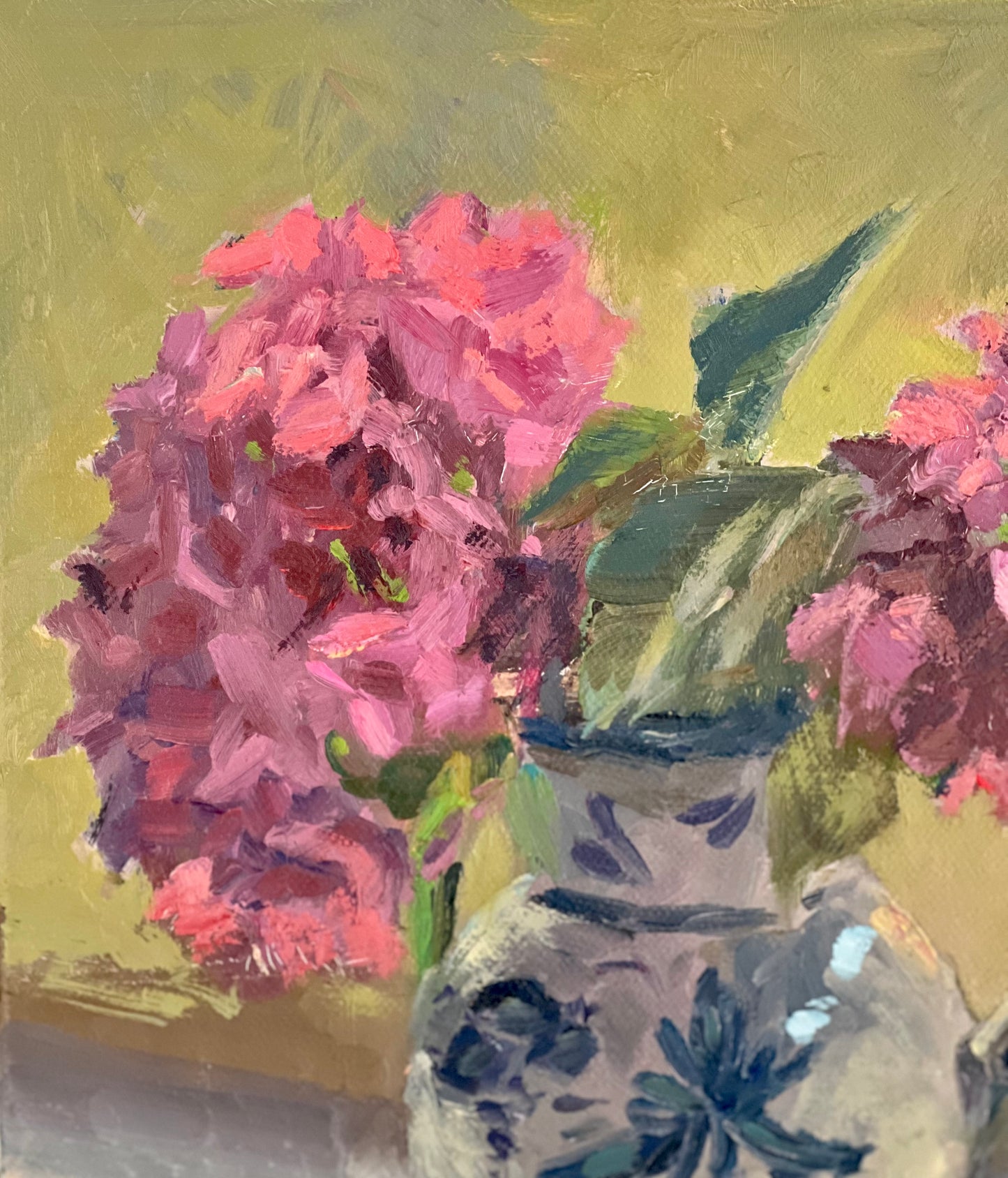 Floral oil painting - Hydrangeas from my garden!