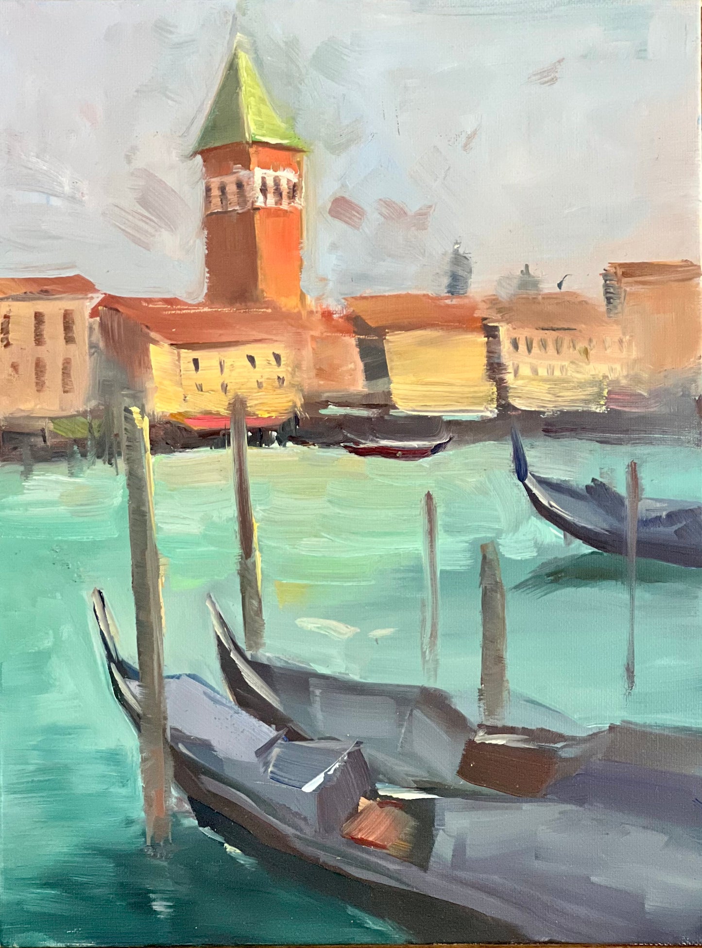 Oil Painting of Italy - Canals of Venice