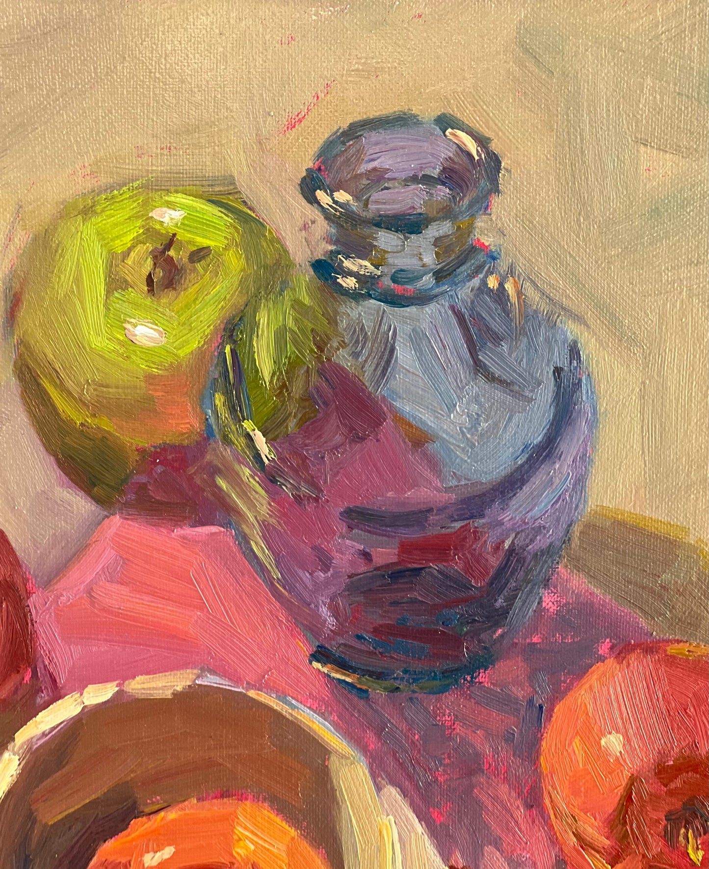 Still Life Oil Painting - Apples and Cup Series 3