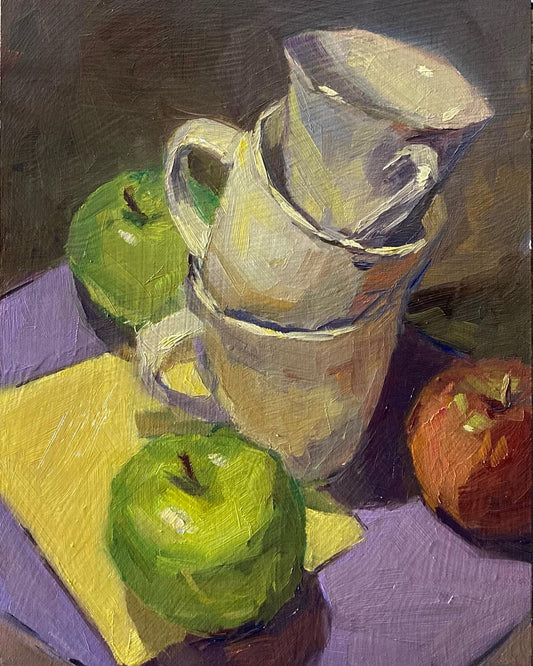 An Apple a Day Series 11 - Small Original Oil Painting