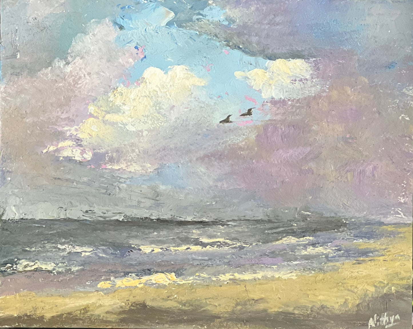 Oil Painting Seascape - Beach Skies Series 4