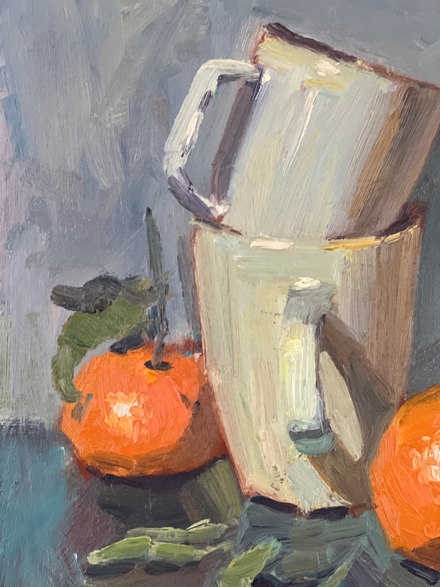 Oranges and Cups 2 - Still Life Oil Painting