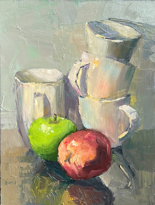 An Apple a Day Series - 23 - Small Original Oil Painting