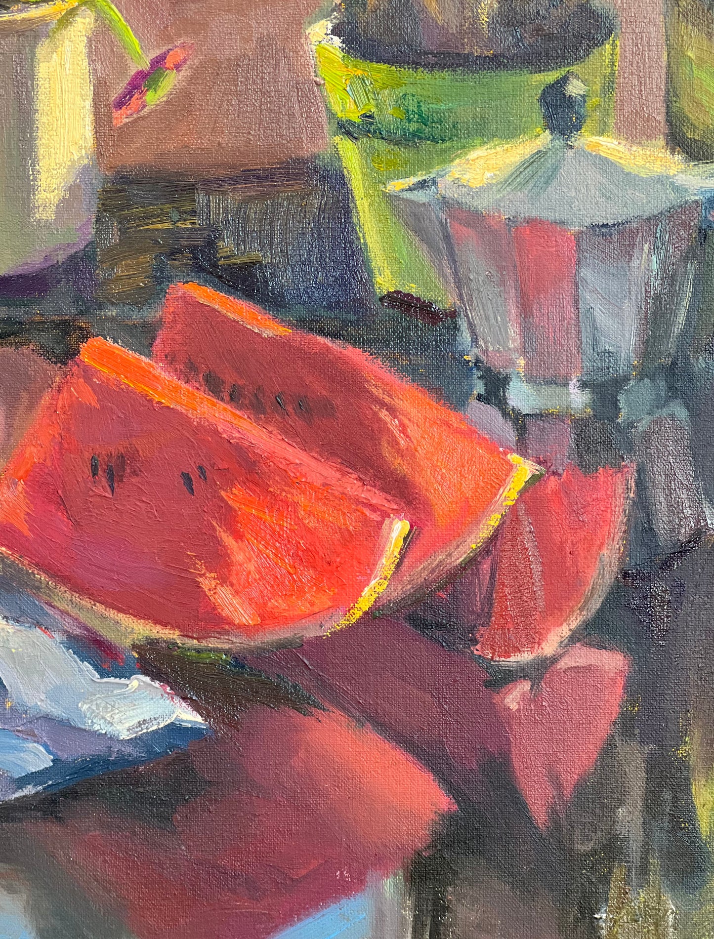 Still Life Oil Painting - Morning scenes in my Kitchen